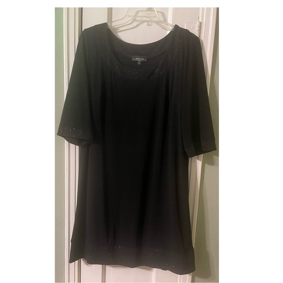 Women's Black Embellished Slip On Dress - Picture 1 of 5